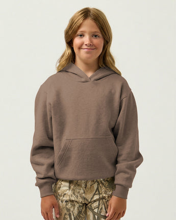 Pretreated Enza 90179 Youth Classic Fleece Hoodie - Brown Sugar
