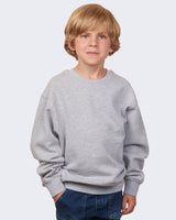 Pretreated Enza 96279 Youth Fleece Crew - Athletic Heather