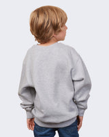 Pretreated Enza 96279 Youth Fleece Crew - Athletic Heather - Back