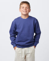 Pretreated Enza 96279 Youth Fleece Crew - Future Dusk