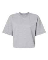 Pretreated American Apparel FTCB0 Women's French Terry Mid-Length Boxy Top - Heather Grey