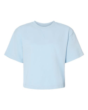Pretreated American Apparel FTCB0 Women's French Terry Mid-Length Boxy Top - Powder Blue