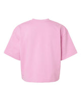 Pretreated American Apparel FTCB0 Women's French Terry Mid-Length Boxy Top - Powder Pink - Back