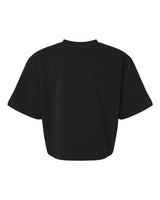 Pretreated American Apparel FTCB0 Women's French Terry Mid-Length Boxy Top - Black - Back