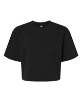 Pretreated American Apparel FTCB0 Women's French Terry Mid-Length Boxy Top - Black