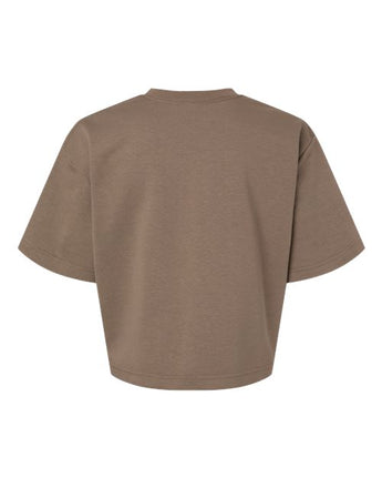 Pretreated American Apparel FTCB0 Women's French Terry Mid-Length Boxy Top - Savana - Back