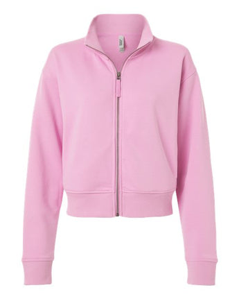 Pretreated American Apparel FTJ00 Women's French Terry Full-Zip Jacket - Powder Pink