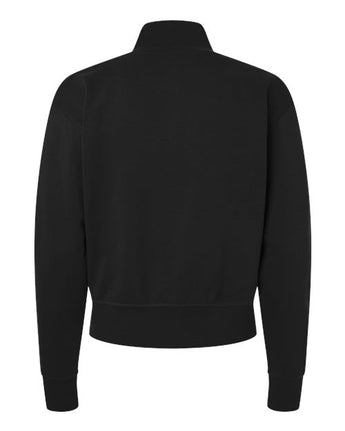 Pretreated American Apparel FTJ00 Women's French Terry Full-Zip Jacket - Black - Back