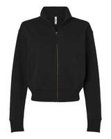 Pretreated American Apparel FTJ00 Women's French Terry Full-Zip Jacket - Black