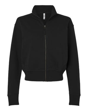Pretreated American Apparel FTJ00 Women's French Terry Full-Zip Jacket - Black