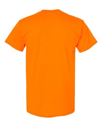 Pretreated Gildan 5000T Heavy Cotton Adult Tall T-Shirt - Safety Orange - Back