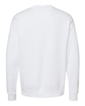 Pretreated ComfortWash GDH400 Unisex Garment-Dyed Crewneck Sweatshirt - White - Back