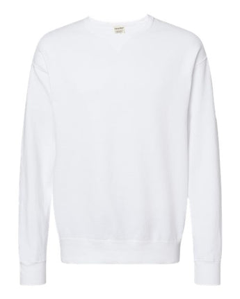 Pretreated ComfortWash GDH400 Unisex Garment-Dyed Crewneck Sweatshirt - White
