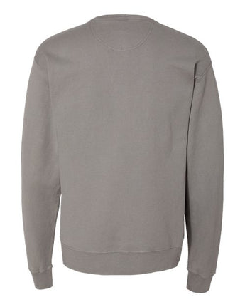 Pretreated ComfortWash GDH400 Unisex Garment-Dyed Crewneck Sweatshirt - Concrete Grey - Back