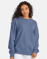Pretreated ComfortWash GDH400 Unisex Garment-Dyed Crewneck Sweatshirt - Saltwater - On Model