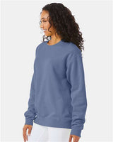 Pretreated ComfortWash GDH400 Unisex Garment-Dyed Crewneck Sweatshirt - Saltwater - On Model - Side