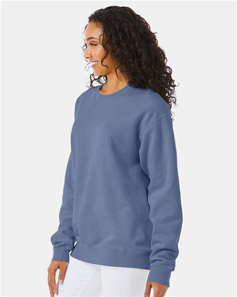 Pretreated ComfortWash GDH400 Unisex Garment-Dyed Crewneck Sweatshirt - Saltwater - On Model - Side