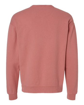 Pretreated ComfortWash GDH400 Unisex Garment-Dyed Crewneck Sweatshirt - Mauve - Back