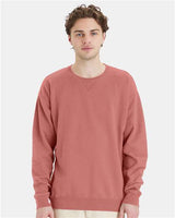 Pretreated ComfortWash GDH400 Unisex Garment-Dyed Crewneck Sweatshirt - Mauve - On Model