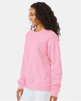 Pretreated ComfortWash GDH400 Unisex Garment-Dyed Crewneck Sweatshirt - Cotton Candy - On Model - Side