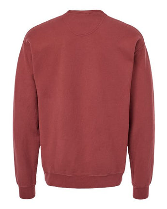 Pretreated ComfortWash GDH400 Unisex Garment-Dyed Crewneck Sweatshirt - Cayenne - Back