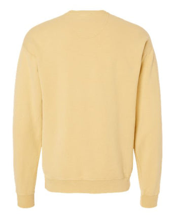 Pretreated ComfortWash GDH400 Unisex Garment-Dyed Crewneck Sweatshirt - Summer Squash Yellow - Back