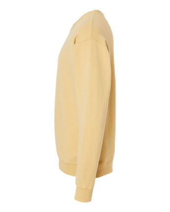 Pretreated ComfortWash GDH400 Unisex Garment-Dyed Crewneck Sweatshirt - Summer Squash Yellow - Side