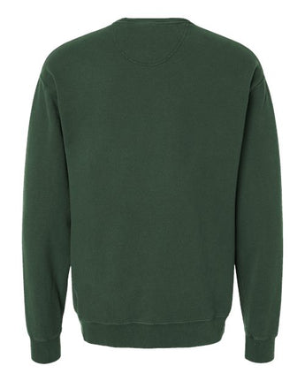 Pretreated ComfortWash GDH400 Unisex Garment-Dyed Crewneck Sweatshirt - Field Green - Back