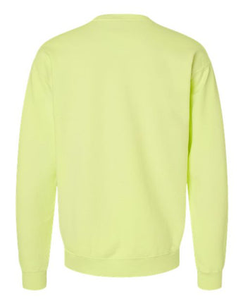 Pretreated ComfortWash GDH400 Unisex Garment-Dyed Crewneck Sweatshirt - Chic Lime - Back