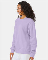 Pretreated ComfortWash GDH400 Unisex Garment-Dyed Crewneck Sweatshirt - Future Lavender - On Model - Side