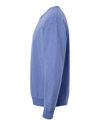 Pretreated ComfortWash GDH400 Unisex Garment-Dyed Crewneck Sweatshirt - Frontier Blue - Side