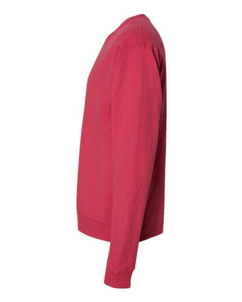 Pretreated ComfortWash GDH400 Unisex Garment-Dyed Crewneck Sweatshirt - Crimson Fall - Side