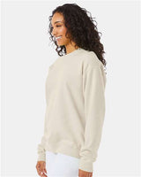 Pretreated ComfortWash GDH400 Unisex Garment-Dyed Crewneck Sweatshirt - Parchment - On Model - Side