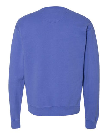 Pretreated ComfortWash GDH400 Unisex Garment-Dyed Crewneck Sweatshirt - Deep Forte Blue - Back