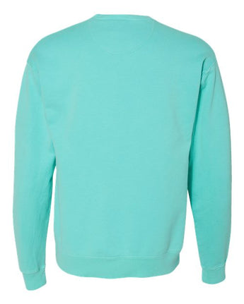 Pretreated ComfortWash GDH400 Unisex Garment-Dyed Crewneck Sweatshirt - Mint - Back