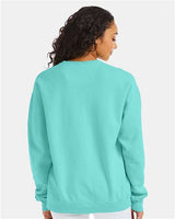 Pretreated ComfortWash GDH400 Unisex Garment-Dyed Crewneck Sweatshirt - Mint - On Model - Back