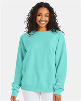 Pretreated ComfortWash GDH400 Unisex Garment-Dyed Crewneck Sweatshirt - Mint - On Model