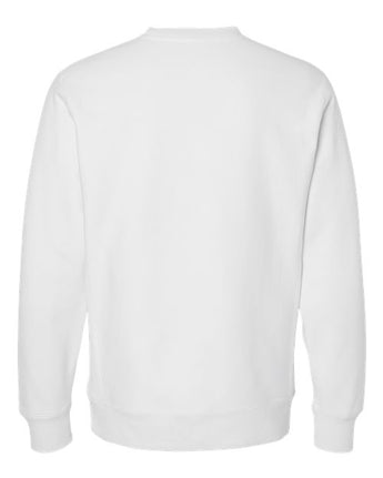 Pretreated Independent Trading Co. IND5000C Unisex Legend Premium Heavyweight Cross-Grain Crewneck Sweatshirt - White - Back