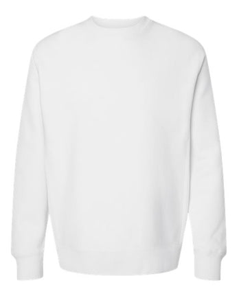 Pretreated Independent Trading Co. IND5000C Unisex Legend Premium Heavyweight Cross-Grain Crewneck Sweatshirt - White