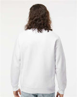 Pretreated Independent Trading Co. IND5000C Unisex Legend Premium Heavyweight Cross-Grain Crewneck Sweatshirt - White - On Model - Back