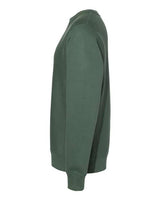 Pretreated Independent Trading Co. IND5000C Unisex Legend Premium Heavyweight Cross-Grain Crewneck Sweatshirt - Alpine Green - Side
