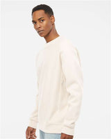 Pretreated Independent Trading Co. IND5000C Unisex Legend Premium Heavyweight Cross-Grain Crewneck Sweatshirt - Bone - On Model - Side