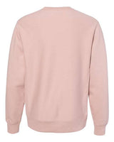 Pretreated Independent Trading Co. IND5000C Unisex Legend Premium Heavyweight Cross-Grain Crewneck Sweatshirt - Dusty Pink - Back