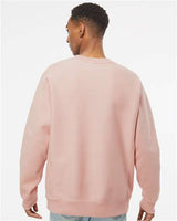 Pretreated Independent Trading Co. IND5000C Unisex Legend Premium Heavyweight Cross-Grain Crewneck Sweatshirt - Dusty Pink - On Model - Back