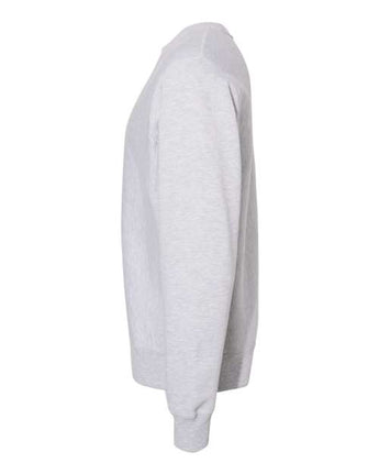 Pretreated Independent Trading Co. IND5000C Unisex Legend Premium Heavyweight Cross-Grain Crewneck Sweatshirt - Grey Heather - Side