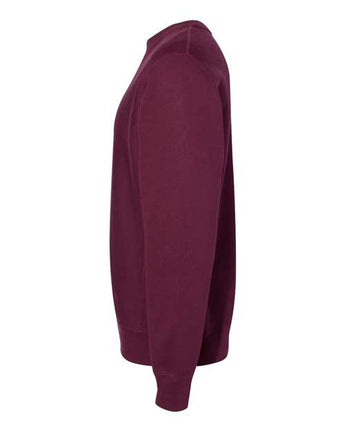Pretreated Independent Trading Co. IND5000C Unisex Legend Premium Heavyweight Cross-Grain Crewneck Sweatshirt - Maroon - Side