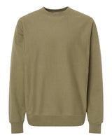 Pretreated Independent Trading Co. IND5000C Unisex Legend Premium Heavyweight Cross-Grain Crewneck Sweatshirt - Olive