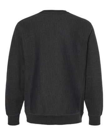Pretreated Independent Trading Co. IND5000C Unisex Legend Premium Heavyweight Cross-Grain Crewneck Sweatshirt - Charcoal Heather - Back
