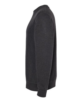 Pretreated Independent Trading Co. IND5000C Unisex Legend Premium Heavyweight Cross-Grain Crewneck Sweatshirt - Charcoal Heather - Side