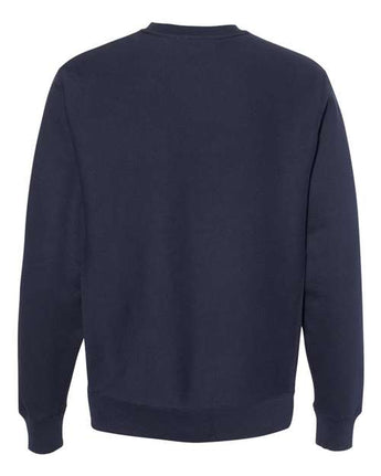 Pretreated Independent Trading Co. IND5000C Unisex Legend Premium Heavyweight Cross-Grain Crewneck Sweatshirt - Classic Navy - Back